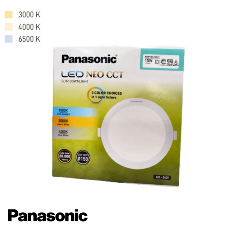 PANASONIC Downlight LED NEO CCT Slim 15W 15 Watt (3 Warna)