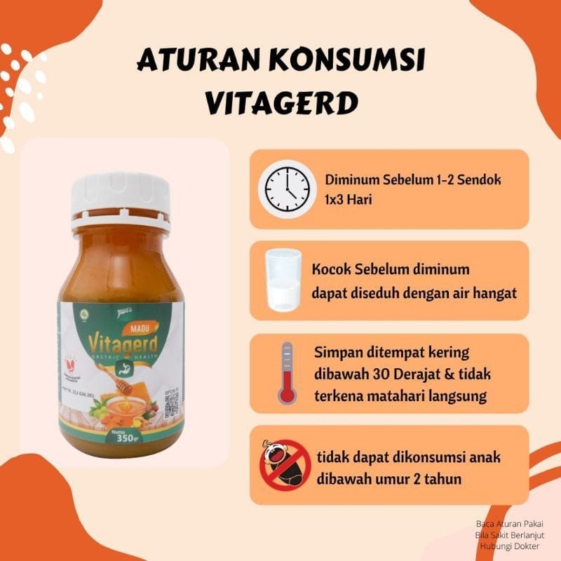 

Madu Vitagerd Asli Original - Madu Herbal Gerd & Asam Lambung