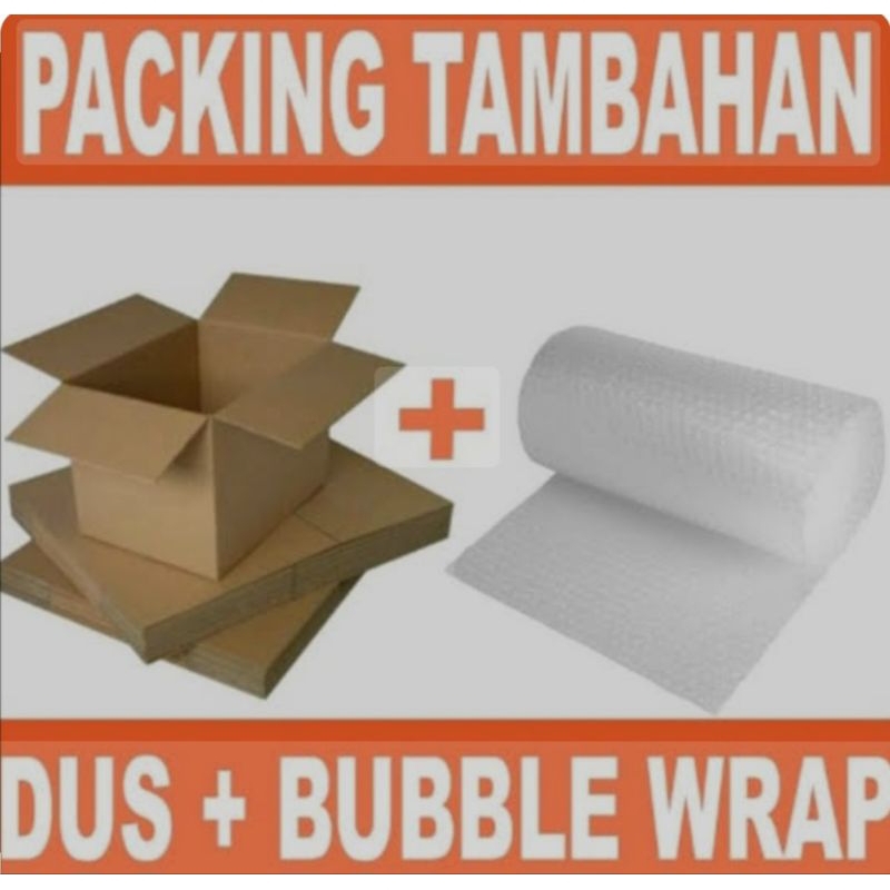 

Paking Tambahan Dus + Bubble Wrap