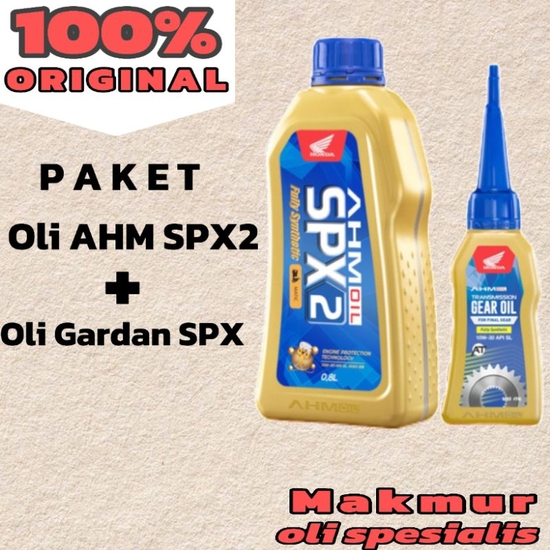 Original PAKET Oli Motor MATIC SPX2 dan Oli Gardan SPX
