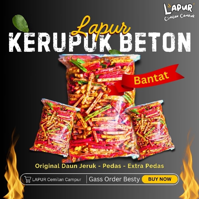 

Seblak Kering KERUPUK BETON 1KG Pedas / Extra Pedas / Original