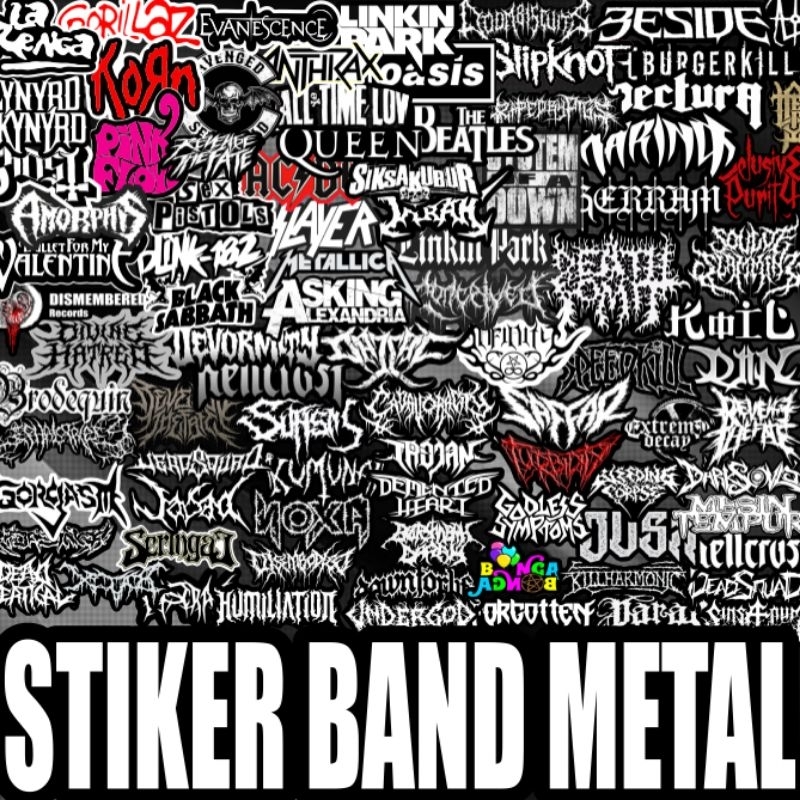 stiker band metal legendaris band metal Indonesia