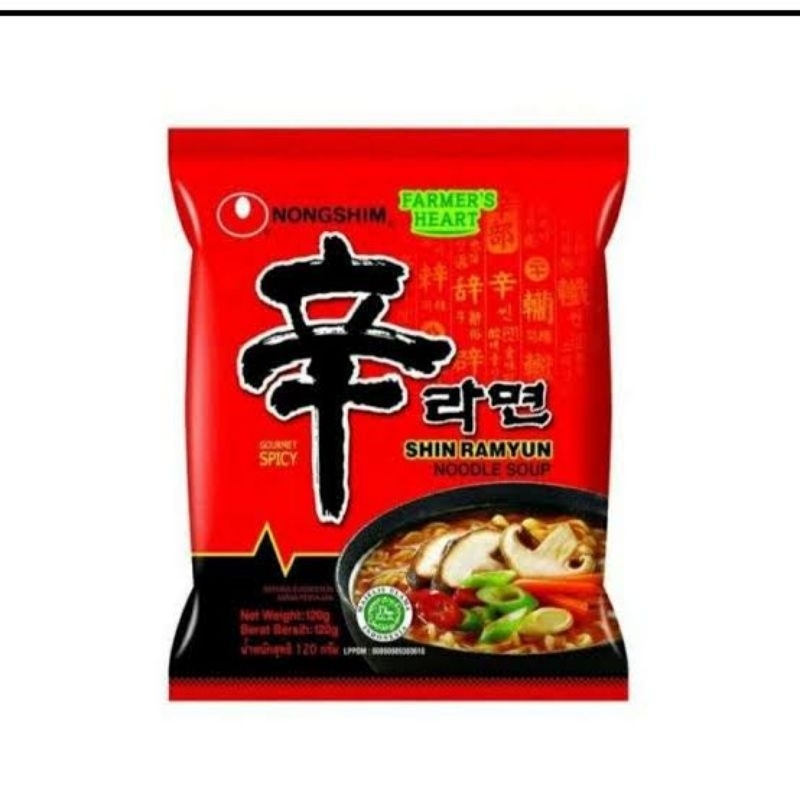 

Nongshim Shin Ramyun Mie Instant Korea Rasa Spicy Mushroom logo Halal