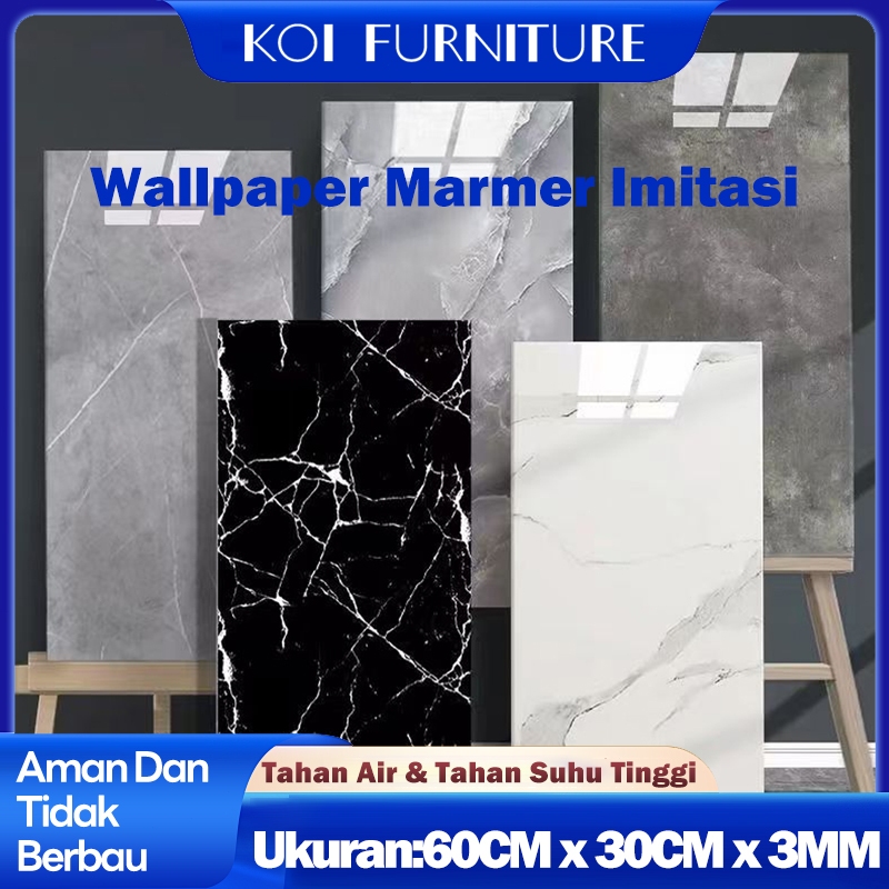 Wallpaper Vinyl Marmer 30x60cm / Dinding Tempel Aesthetic / Sticker Dinding Vinyl / Vinyl Marble Din