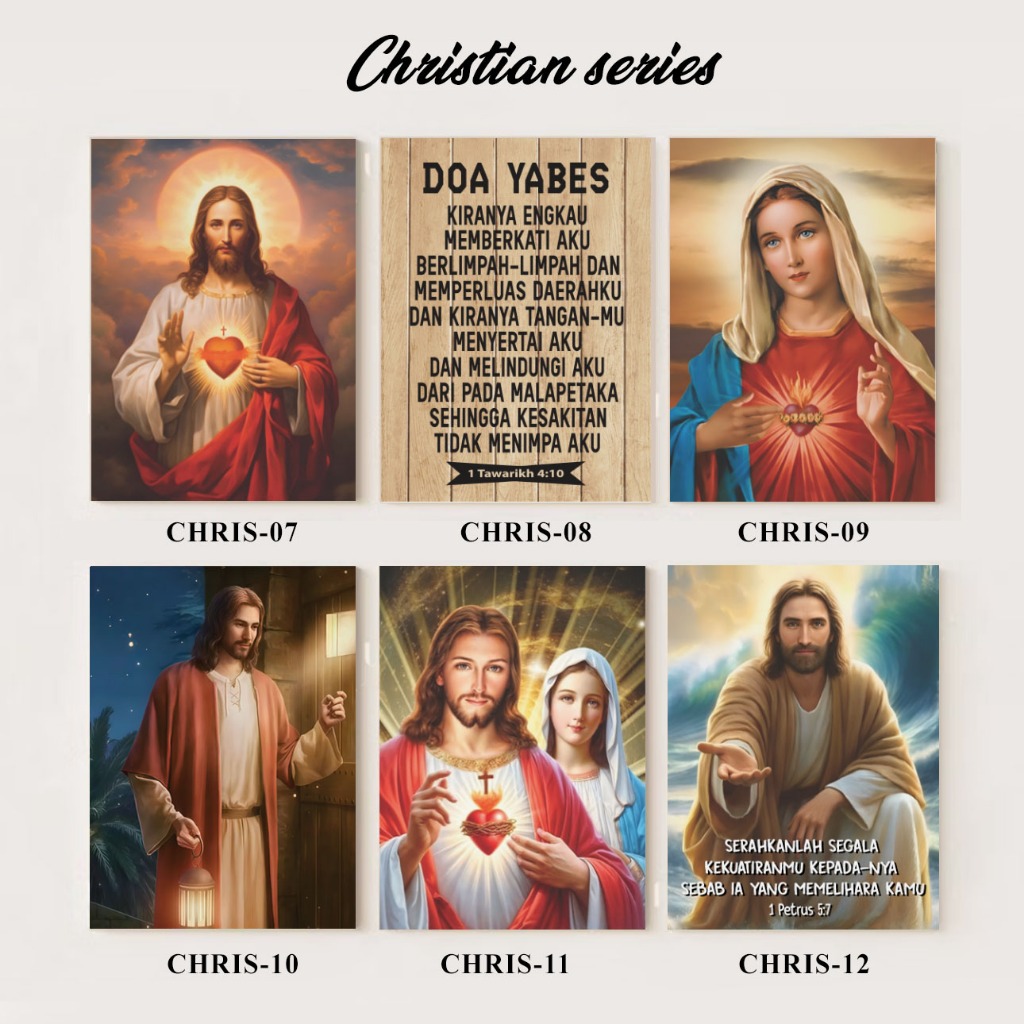 Hiasan Dinding Kristen | Hiasan Dinding Kamar | Hiasan Dinding Aesthetic Ruang Tamu Kristen -15x20cm