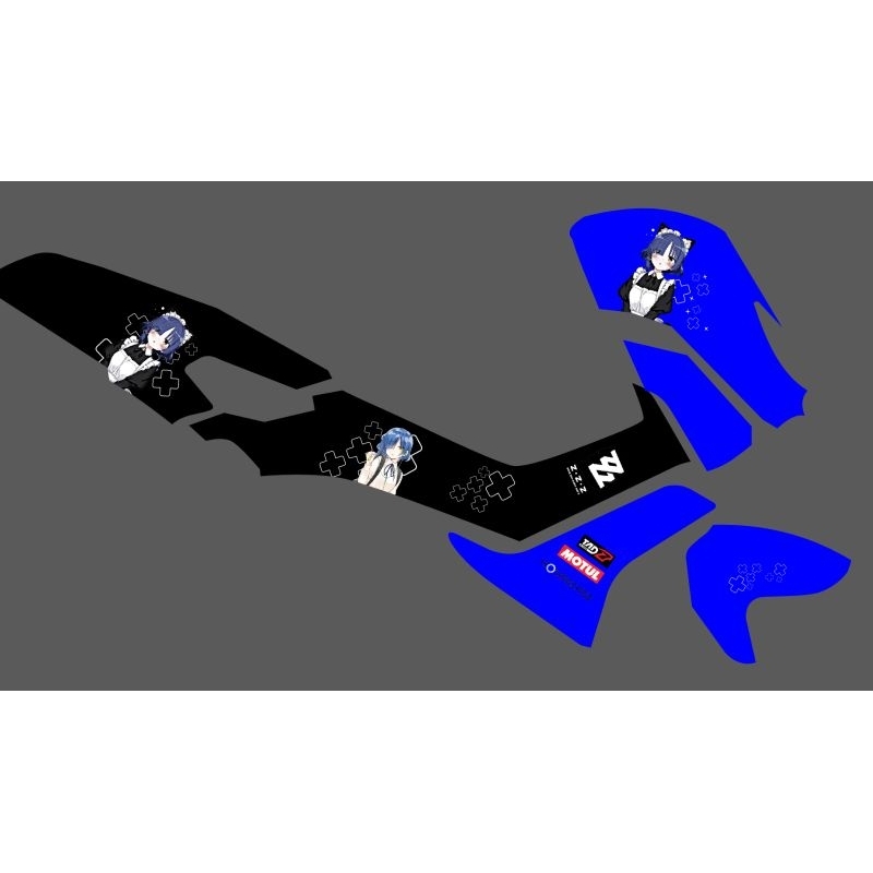 STRIPING STICKER TRANSPARAN YAMAHA NMAX OLD DESIGN ANIME YAMADA RYOU CUSTOM
