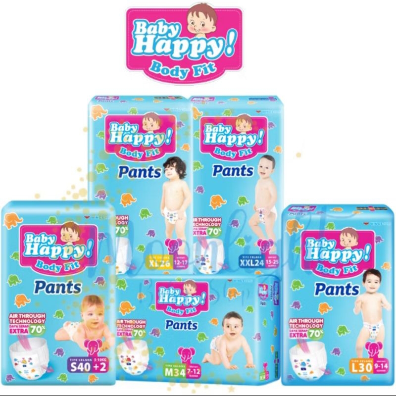 Babay Happy Pants Popok Bayi Celana L24 | XXL 24