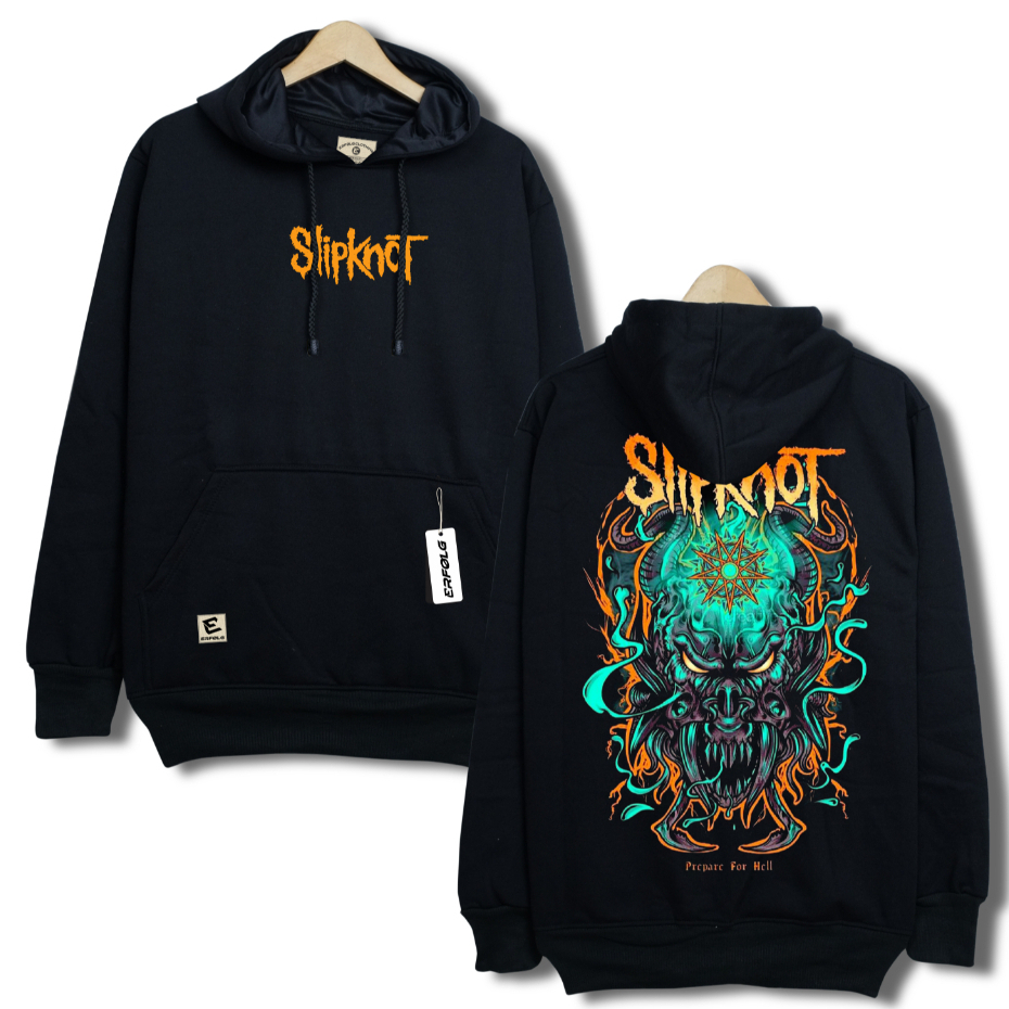 Hoodie Pria Premium Original 100% Tebal TOBEX.CO Sweater Sablon SLIPKNOT Unisex Cowok Cewek Terbaru