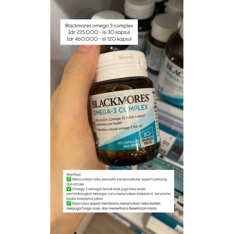 PO Blackmores omega 3 complex