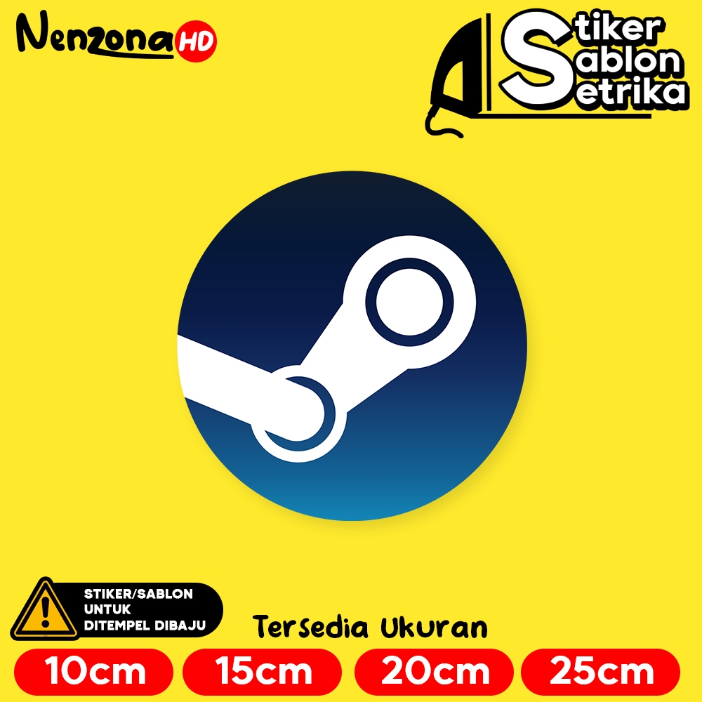

Steam logo Gaming Games Stiker Sablon Setrika by Nenzona HD