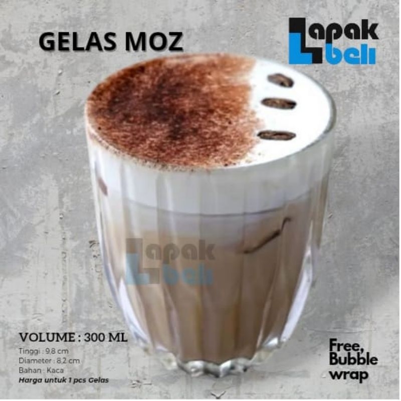 GELAS KACA CITINOVA MOZ 300 ML | GELAS KOPI | SHOT GLASS | GELAS MINUM KACA | CITINOVA MOZ