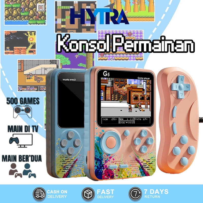 Konsol Retro 500 Bisa Main 2 Orang Game Boy Retro Gamebot Gimbot Konsol Permainan Gameboy Retro