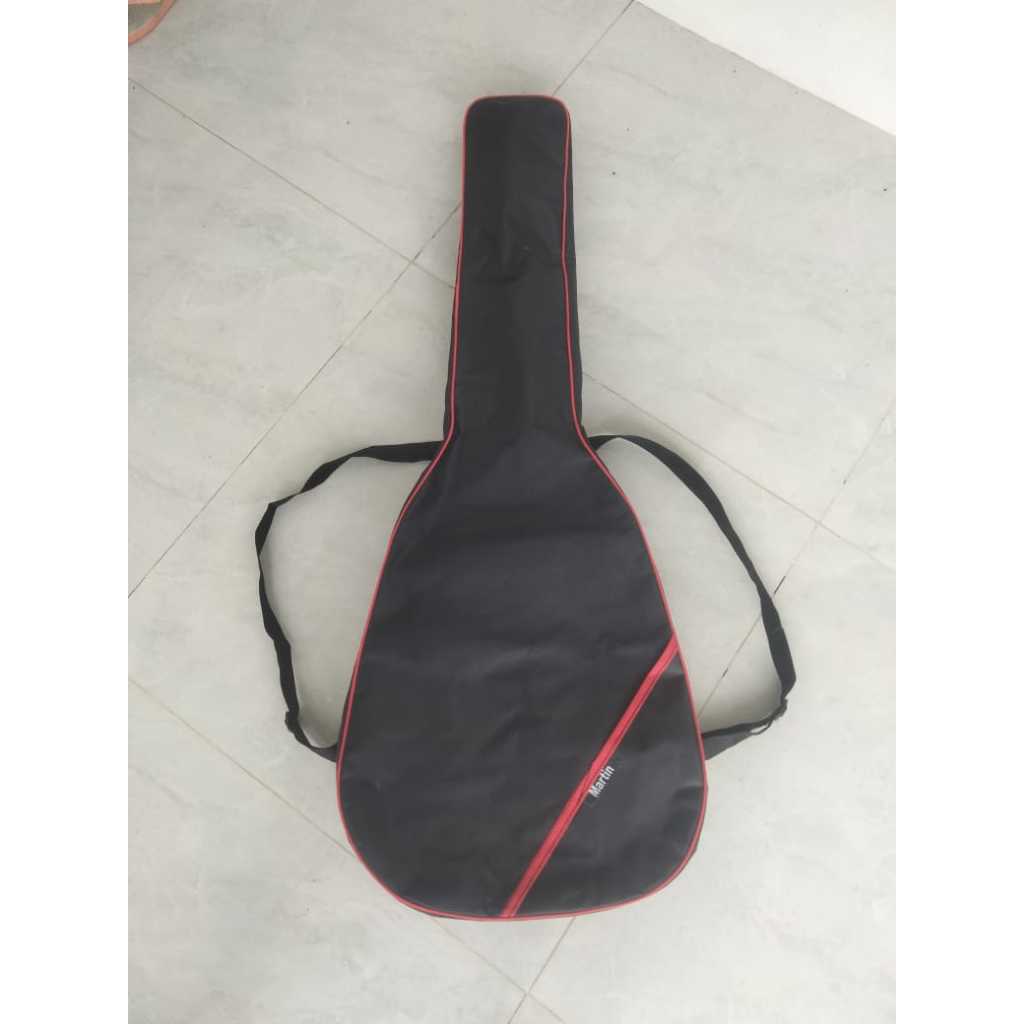 SOFTCASE GITAR 3/4 LIST MERAH - TAS GITAR 3/4 - TAS GITAR 3 PER 4