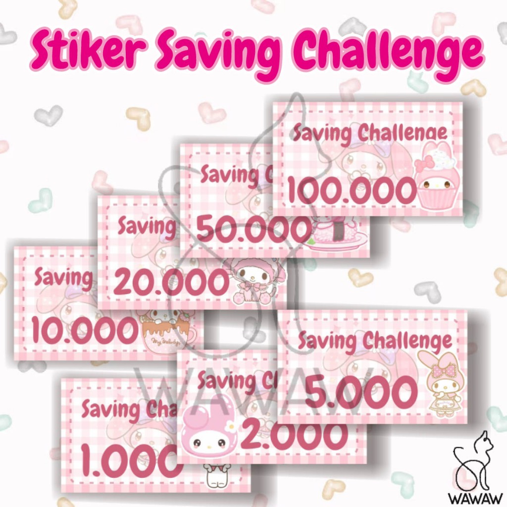 

STIKER SAVING CHALLENGE 1000- 100.000 SANRIO | MELODY, KUROMI, POMPURIN