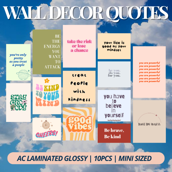 mini wall decor quotes aesthetic hiasan kamar dan dinding
