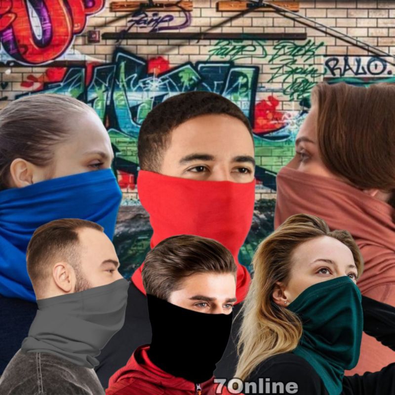 Baff Masker Polos Serbaguna Bap Masker Pengendara Motor