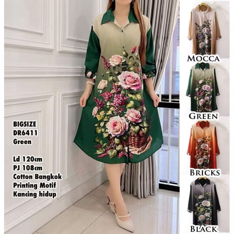 TUNIK WANITA FASHION IMPORT VERSI BUNGA