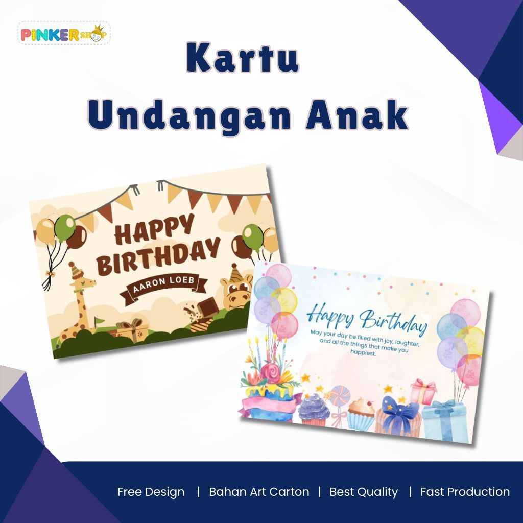 Kartu Undangan Anak / Custom Undangan Ulang Tahun Anak / Undangan Ulang Tahun / Ulang Tahun