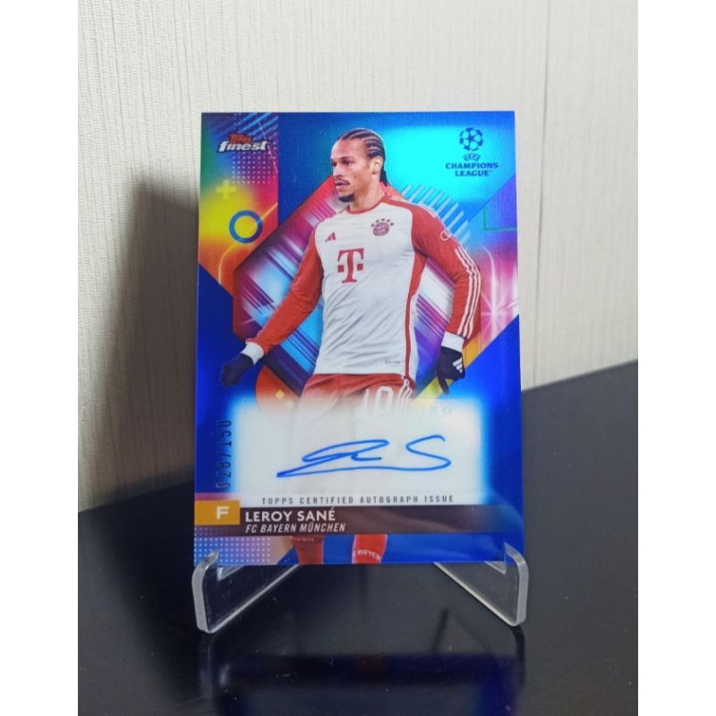 Leroy Sane,Autograph,Limited 028/150,Topps Soccer Card