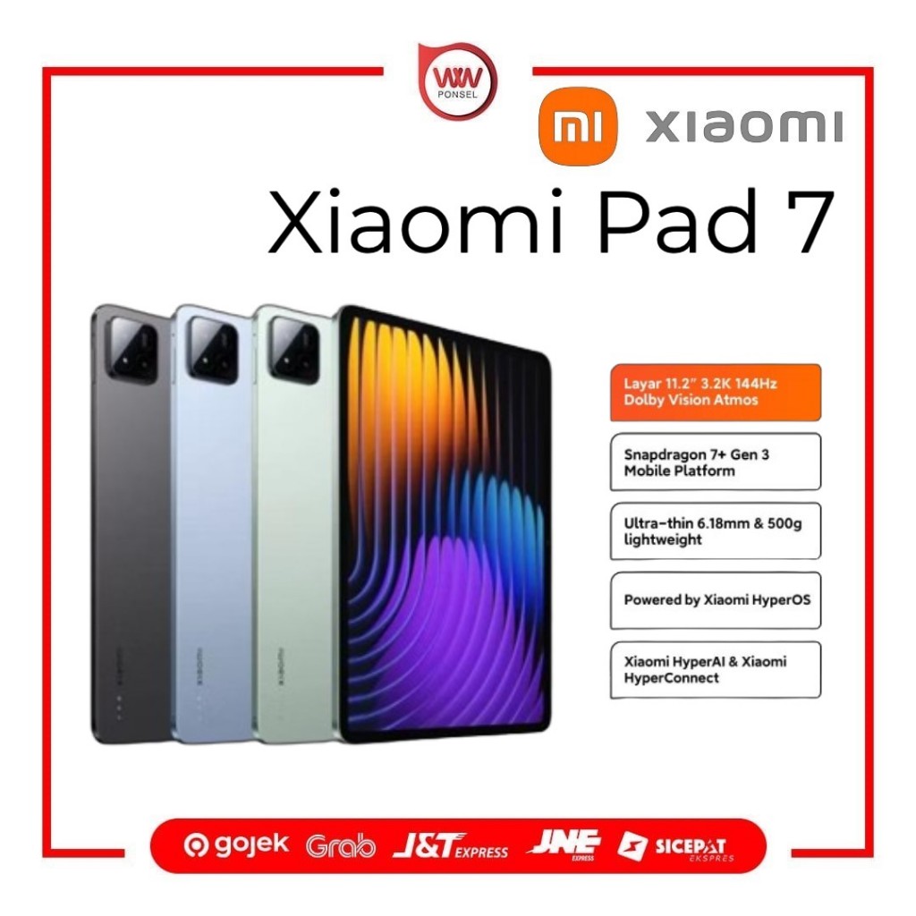Tablet Xiaomi Pad 7 Ram 8GB Internal 256GB Garansi Resmi