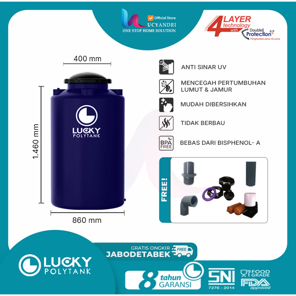 Tangki Air, Toren Air, Tandon Air Lucky Standard LS 750