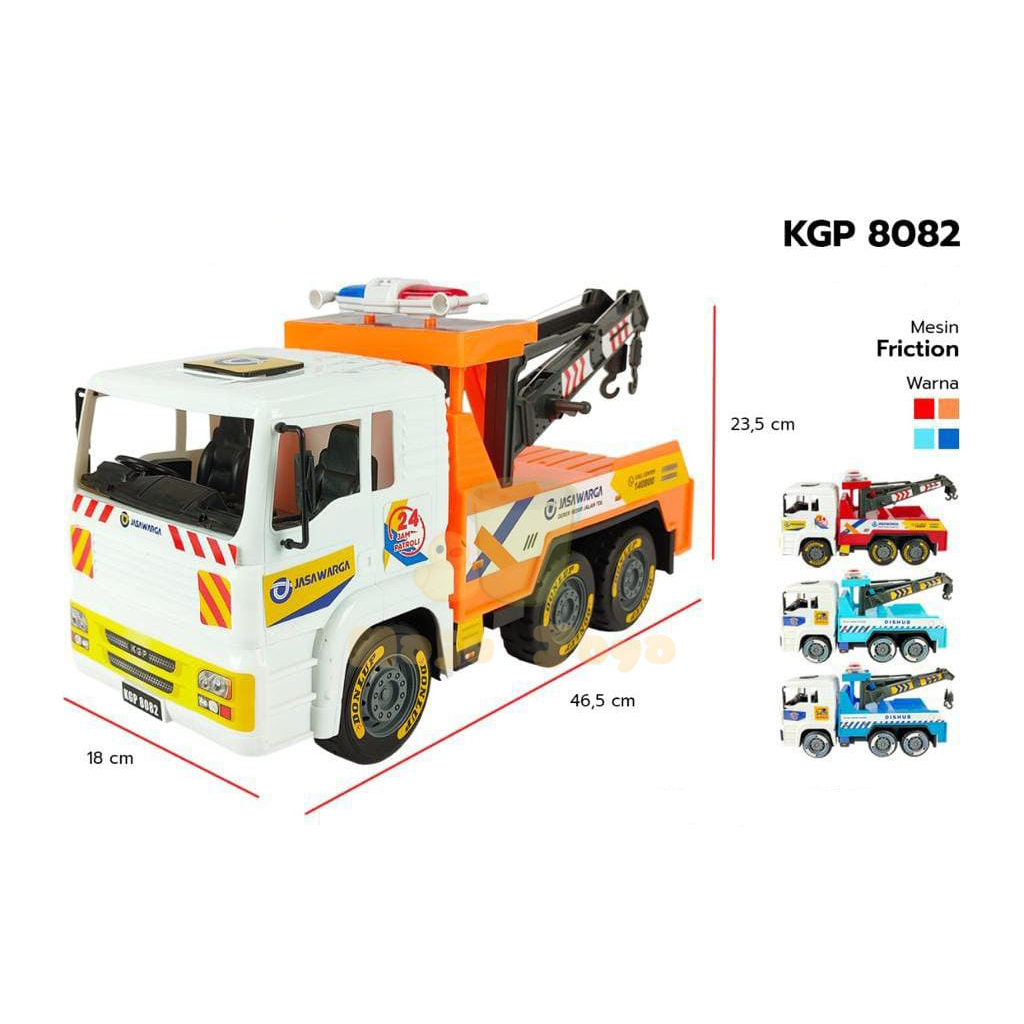 Mainan Mobil Truk Derek Kaguyaplas KGP 8082 plastik