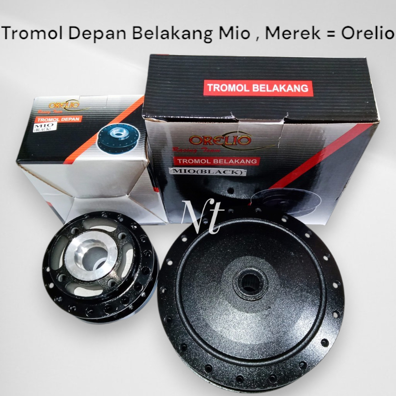Tromol Depan Belakang , Motor = Mio , Warna = Hitam Blade , Merek = Orelio