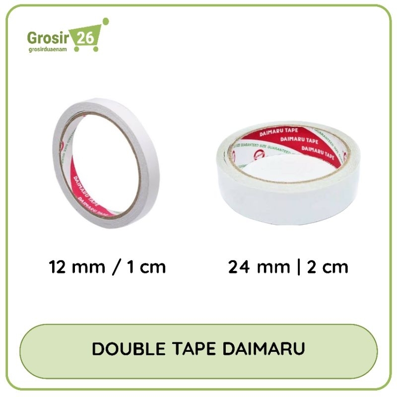 

(1 pcs) double tape / lakban isolasi timbal balik daimaru ukuran 12 | 24 mm