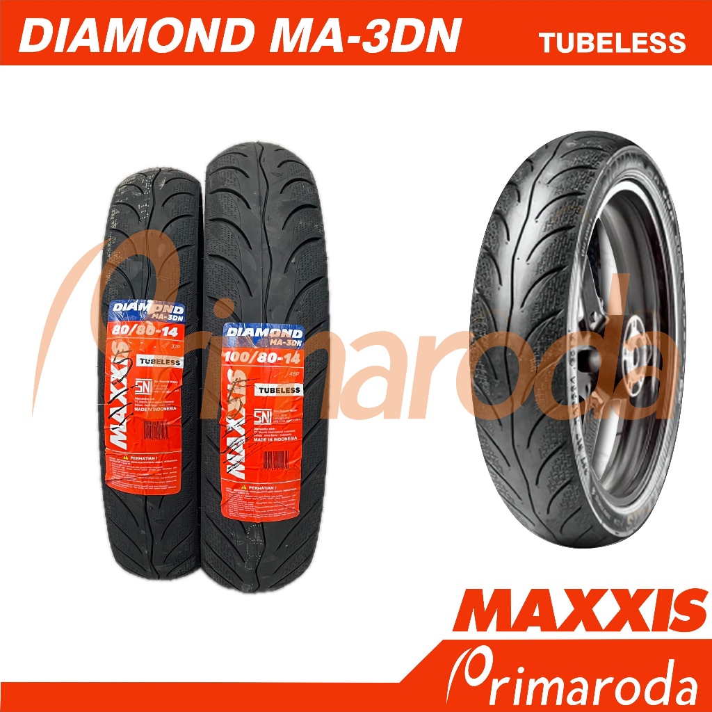 Sepasang Ban Yamaha New Fino 125 Tubeless Maxxis Diamond MA-3DN