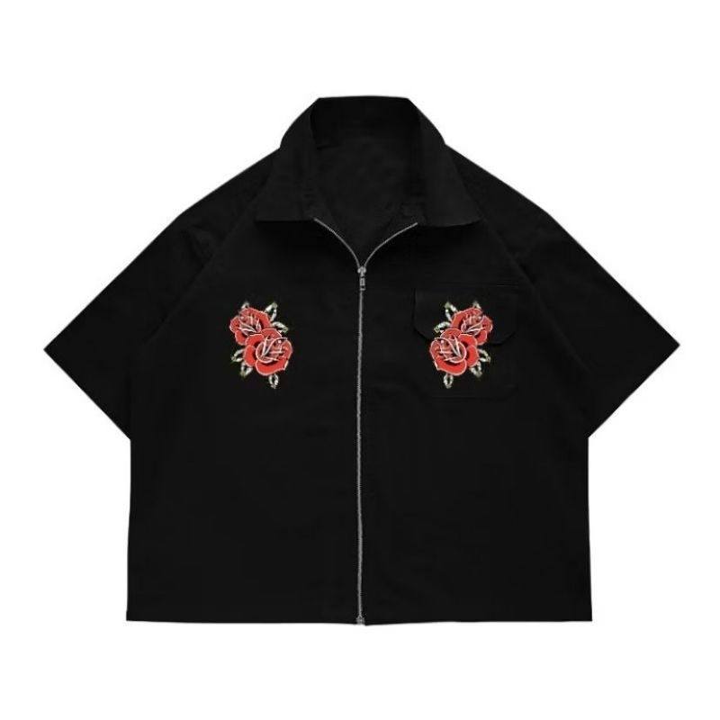 KEMEJA WORKSHIRT BOXY ZIPPER HOUSE OF MADNESS PMA2