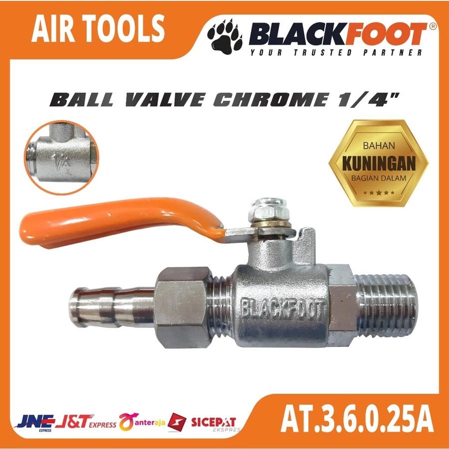 BLACKFOOT STOPKRAN ANGIN HATO - kran kompresor 1/4" hato haso - keran compressor - kran angin stop k