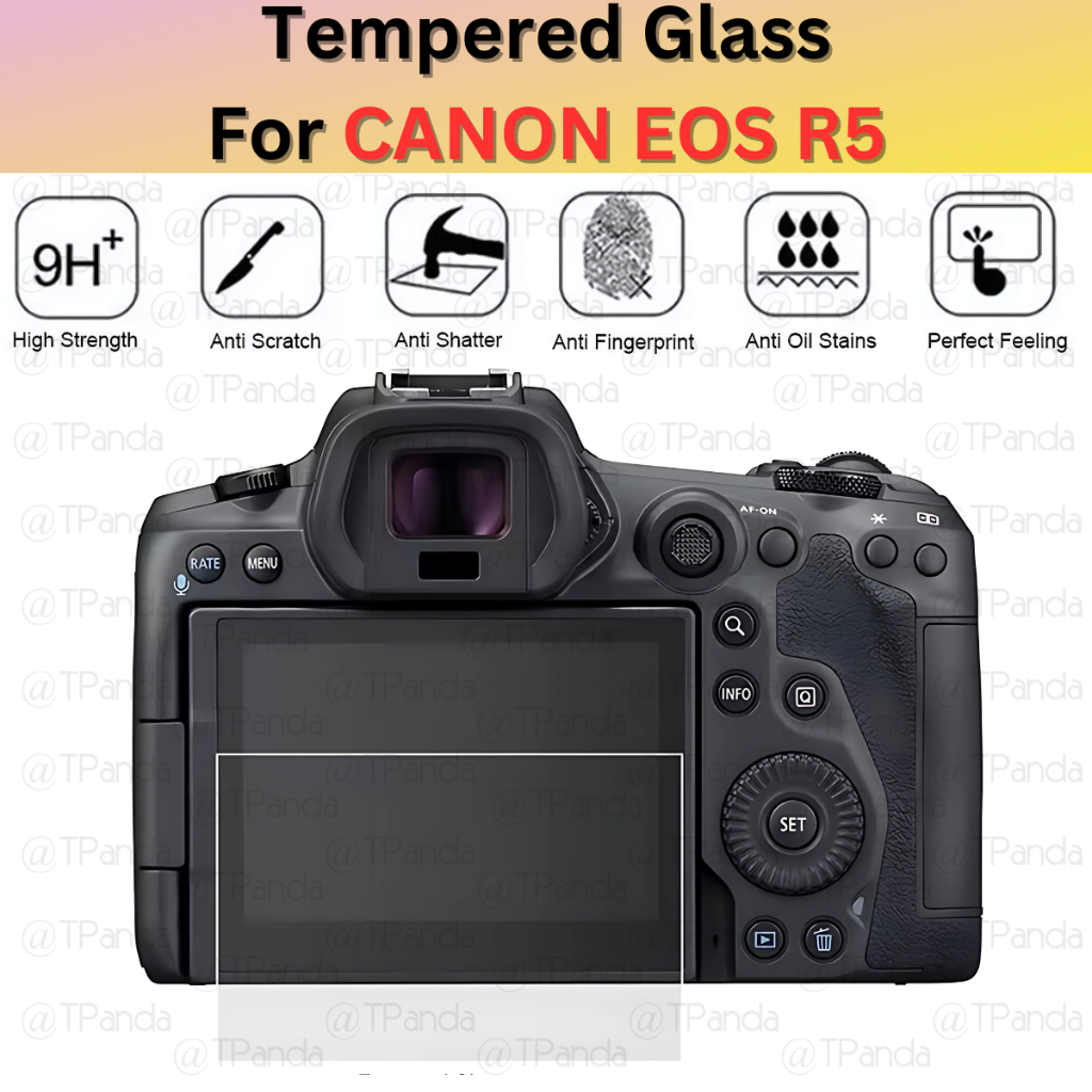 Pelindung Layar CANON EOS R5 Tempered Glass Screen Protector Camera Anti Gores LCD Kamera Canon Eos 