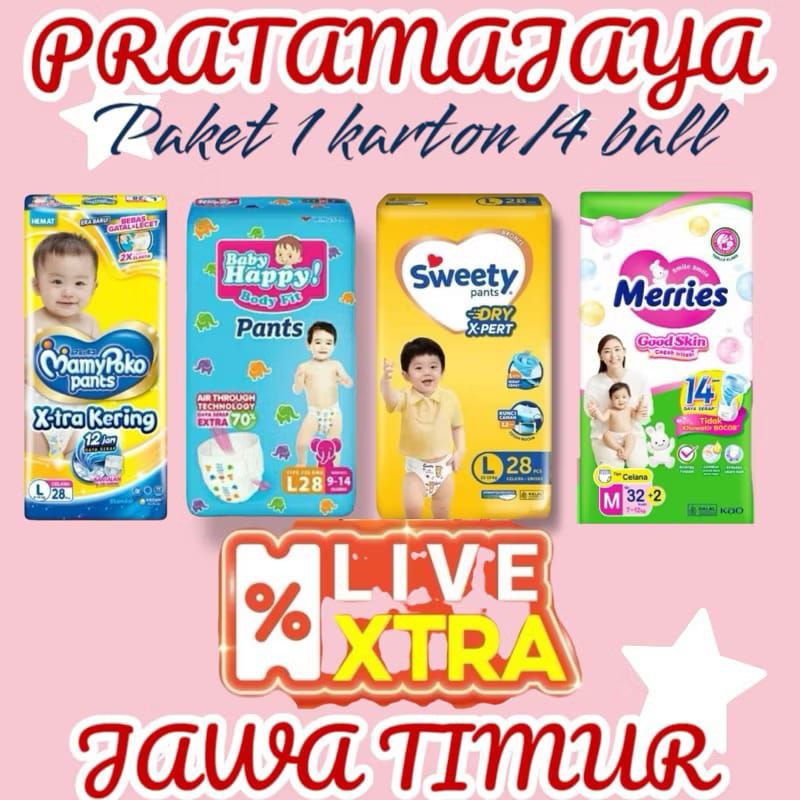 (PRATAMAJAYA) MAMYPOKO XTRA KERING NBS-XXL 1 KARTON