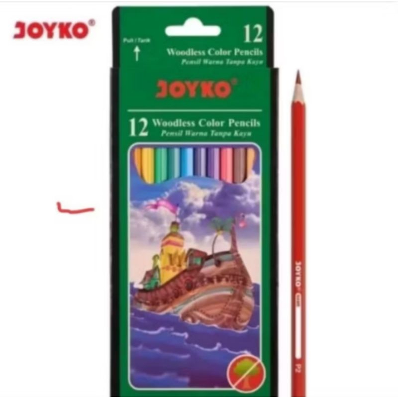 

(12 Warna) Pensil Warna Joyko CP103 Panjang