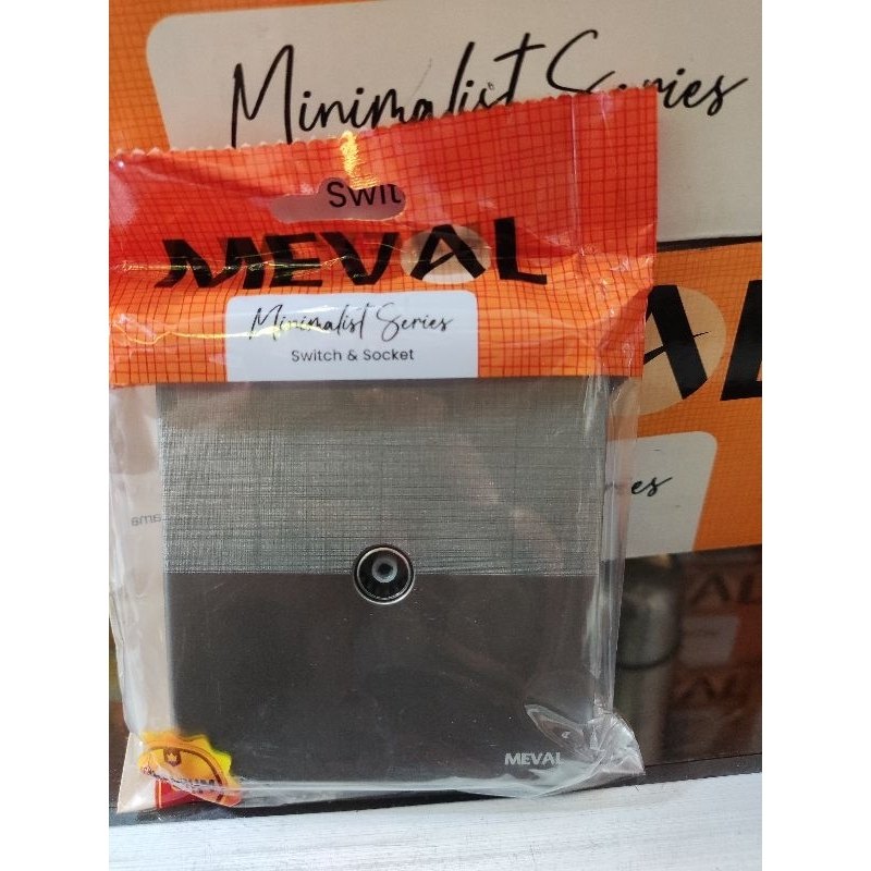 Stop Kontak TV / Stop Kontak Antena TV MEVAL Grey Dual Color