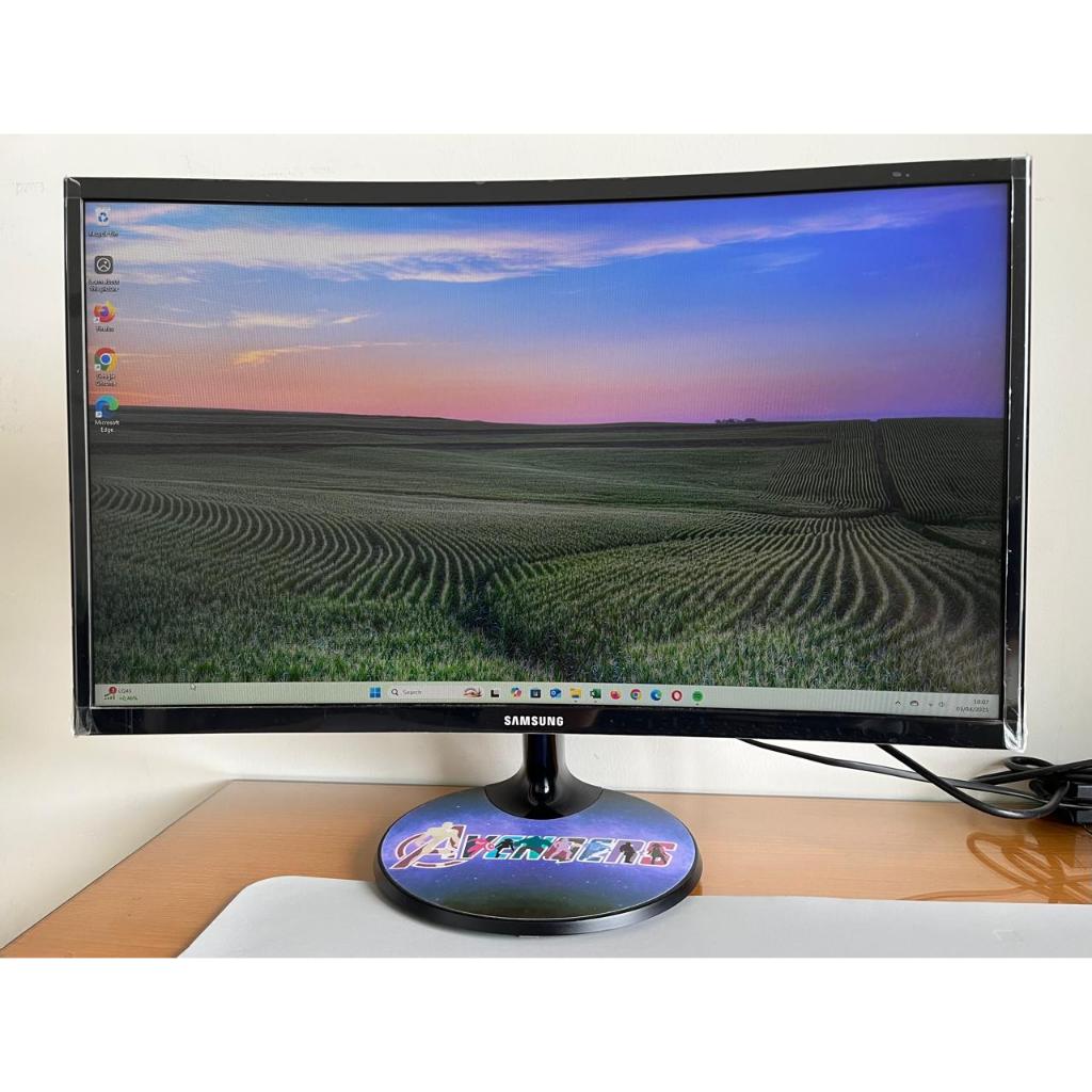 Monitor LED Samsung Curved 24 Inch C24F390FHE HDMI VGA Lengkung Melengkung Preloved Bekas Second