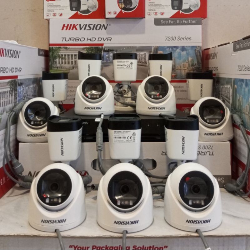 PAKET CCTV HIKVISION 16CH DVR 5MP 15 CAMERA 5MP + HARDISK 500GB - 4TB COMPLETE.