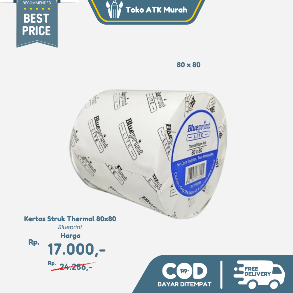 

Kertas Struk Thermal Blueprint Lite 80 x 80