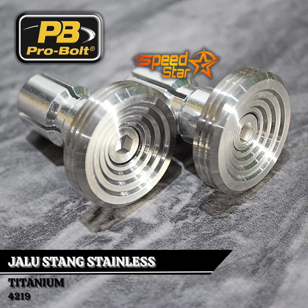 JALU STANG PROBOLT TITANIUM PB MOTOR FULL STAINLESS STEEL CHROME SILVER UNIVERSAL MOTOR Jalu Stang M