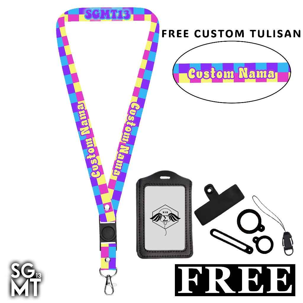 

RK Lanyard Custom Nama Gantungan Card Holder Printing Name Tag Quite Series- Sigmat13