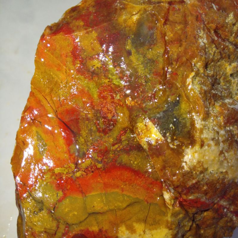 Natural Batu Akik Pancawarna Semi Kristal