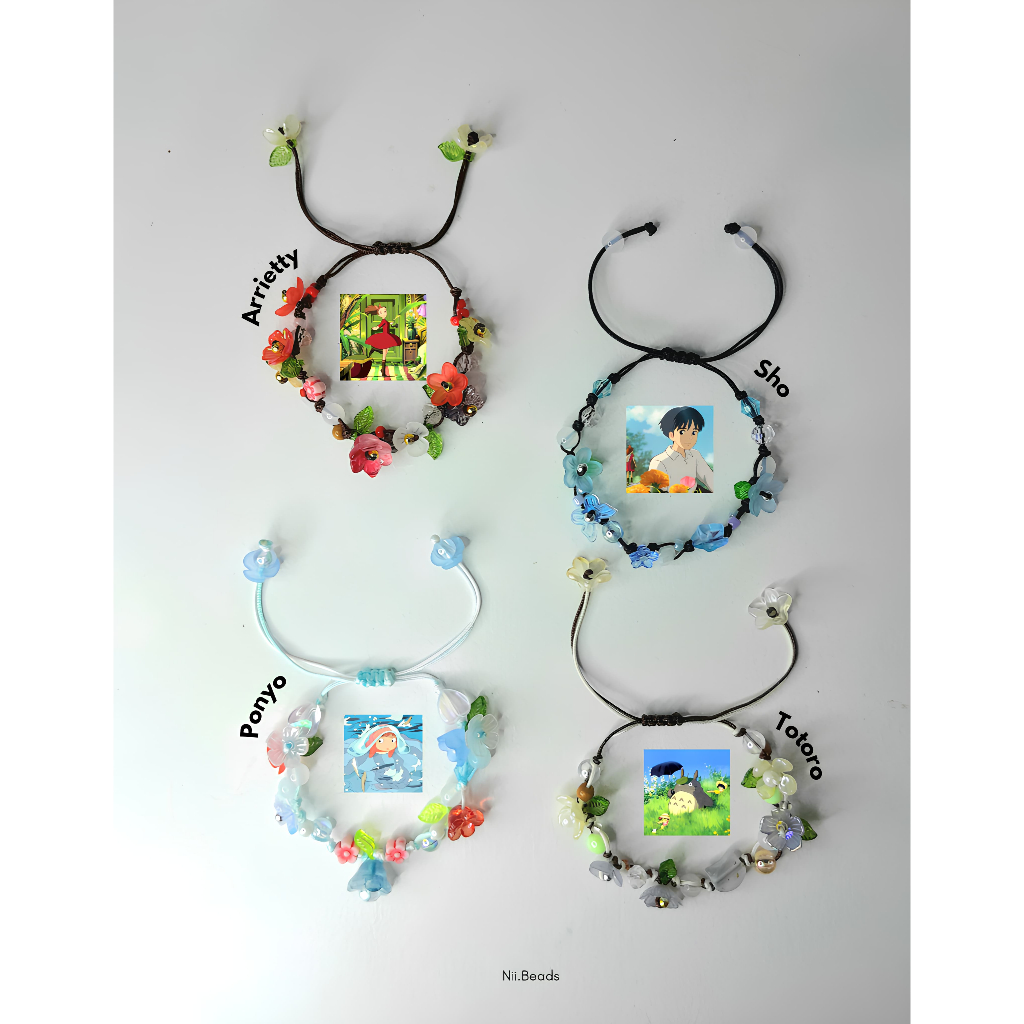 Ghibli Theme Bracelet • Gelang Serut Arrietty // Ponyo // Studio Ghibli Inspired