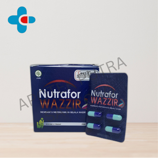 NUTRAFOR WAZZIR 4 KAPSUL - Obat Sembelit & Wasir