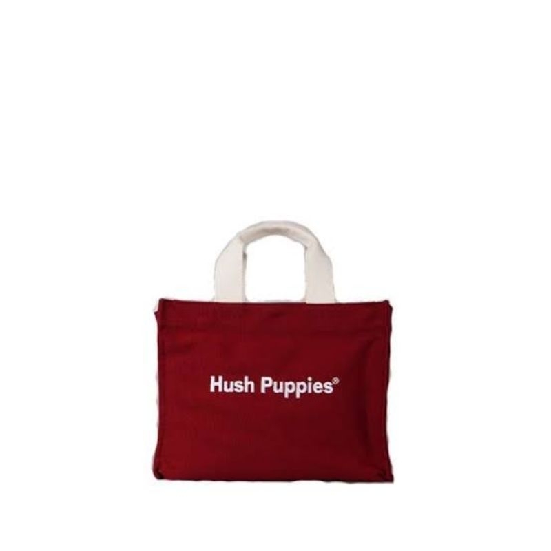 Hush Puppies Tas Canvas Tote Bag S Maroon