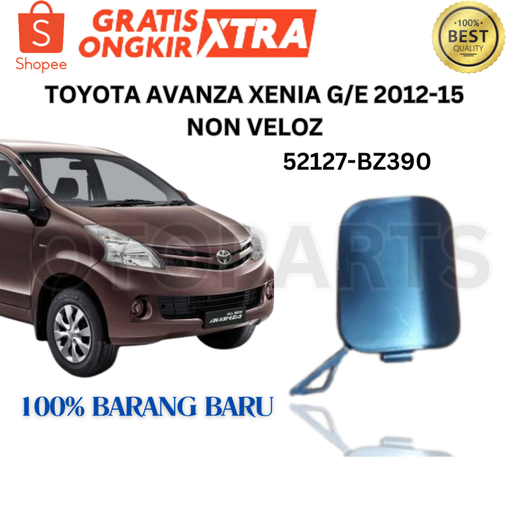 52127-BZ390 COVER TUTUP TOWING DEREK BEMPER BUMPER DEPAN AVANZA XENIA G E 2012 2013 2014 2015 BARU O