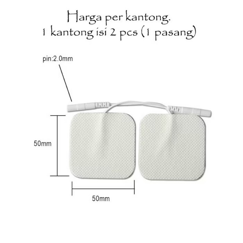 Gigikbunga Pads Tens Nmes Terapi Elektrode Gel Pad 5*5 Fisioterapi Bahan Tebal