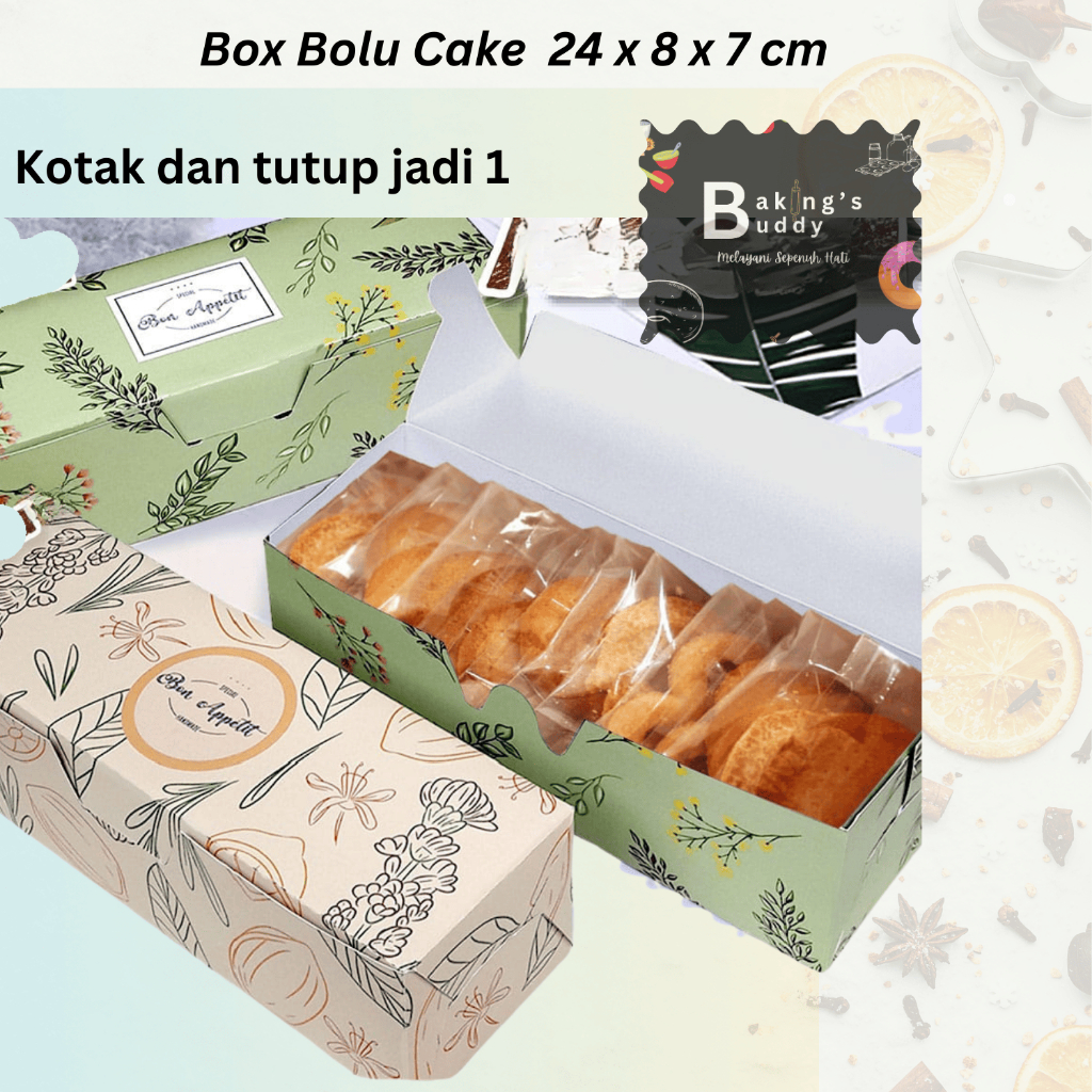 

Box Kotak Kue Bolu 24x8x7 cm