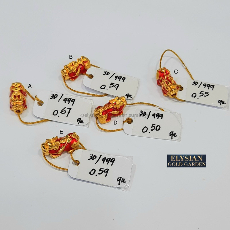 Charm Emas Naga Gelang Tali