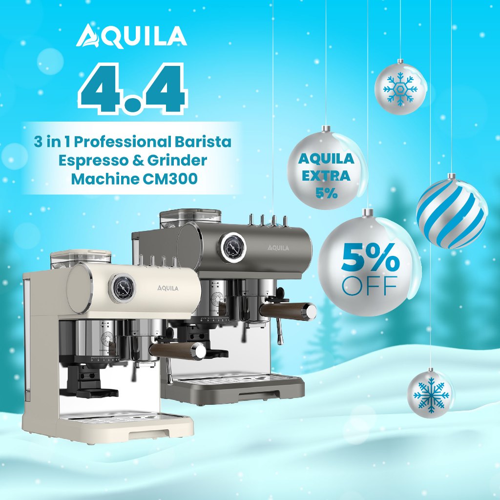 Aquila 3 in 1 Professional Barista Espresso & Grinder Machine Cm300