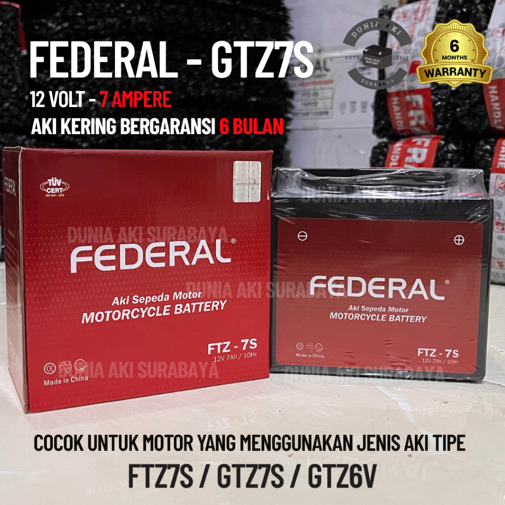 AKI MOTOR FEDERAL GTZ-7S MOTOR CBR 150, SATRIA FU 150, Vario 150&160, PCX 150&160